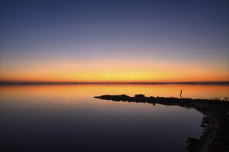 Sunset at Lake Dümmer, lake, silence, vastness, night, mysterious, Lembruch, Lower Saxony, Germany,