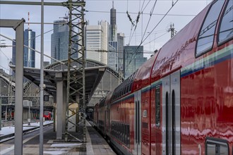 Frankfurt am Main main station, regional express, at the exit, Hesse, Germany, Europe