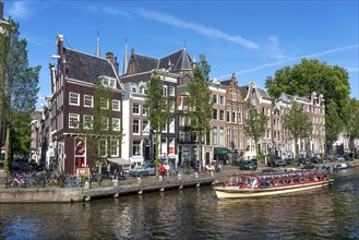 Houses on the Herengracht canal, historic centre of Amsterdam, canal belt, canal tour, Amsterdam,