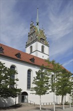 Gothic St. Nicholas Church, Adenauerplatz, Friedrichshafen, Obersee, Lake Constance, Lake Constance