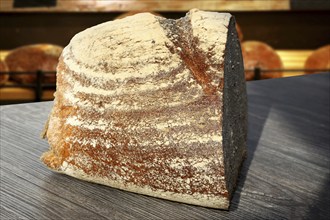 Close-up of a good, crusty sliced loaf of bread