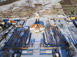 State Winery Schloss Wackerbarth in Winter, Radebeul, Saxony, Germany, Europe