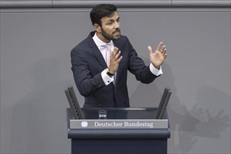 Takis Mehmet Ali, SPD, Member of the Bundestag, gives a speech in the plenary session of the German