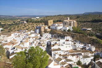 Pueblos Blancos whitewashed buildings Setenil de las Bodegas, Cadiz province, Spain, Europe