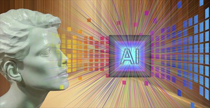 Symbol photo, AI, ChatGBT, AI, OpenAI, chatbot, artificial intelligence, artificial intelligence,