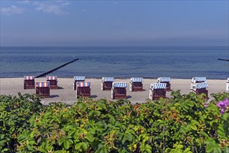 Beach chairs on the beach in Kühlungsborn, Mecklenburg-Vorpommern, Germany, Europe