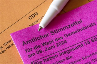 Official ballot papers, ballot papers, election matter, CDU, regional election, district council