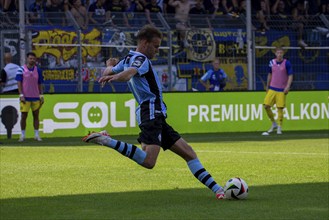 Football 3rd division, season 2024/25, matchday 4: Waldhof Mannheim vs. 1. FC Saarbrücken. Picture: