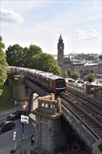 Europe, Germany, Hanseatic City of Hamburg, underground at the harbour, Landungsbrücken station,