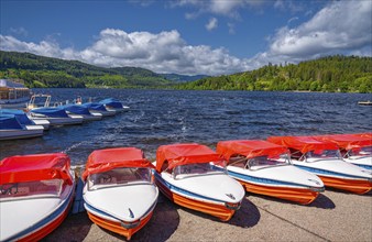 Landscape, nature, lake, Titisee, boats, boat hire, Black Forest, Germany, Europe