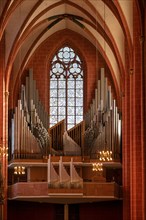 Cathedral organ, Klais organ, St Bartholomew's Cathedral, Frankfurt am Main, Hesse, Germany, Europe