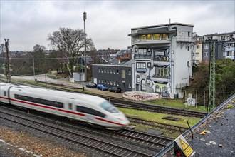 The Deutsche Bahn AG signal box in Mülheim-Styrum, controls train traffic on one of the busiest