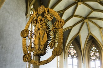 Floating Madonna in the Rosary, by Tilman Riemenschneider, pilgrimage church Maria im Weingarten,