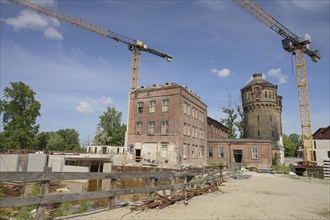 Construction work for new flats, powder tower, former powder factory, Kleine Eiswerderstraße,