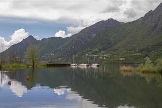 Ponte Caffaro (bridge over the Caffaroan) at the northern tip of Lake Idro, the river Caffaro forms