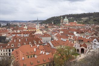 View of Prague with St Nicholas Church on the Lesser Town, Prague, Czech Republic, Europe