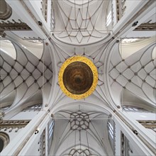 Eusebiuskerk or Grote Kerk, main church of Arnhem, interior view with view of the vault, Province