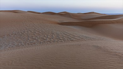 Sand structure formed by the wind, in the Rub al Khali desert, Dhofar province, Arabian Peninsula,