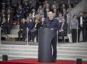 Olaf Scholz (SPD), Federal Chancellor, during the appreciation of the Mali missions, closing