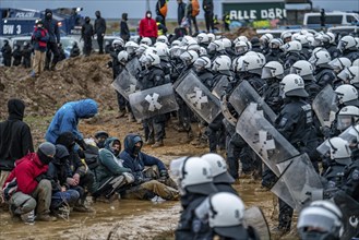 Violent clashes between thousands of demonstrators and the police, after a demonstration against