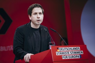 Kevin Kuehnert, Secretary General of the SPD, recorded at the European Delegates' Conference of the