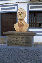 Bust of Juan Rodriguez y Gonzales founder of Banco of Canaries, Tetir, Fuerteventura, Canary