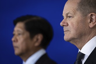 (R-L) Olaf Scholz, Federal Chancellor, and Ferdinand Marcos Jr, President of the Republic of the