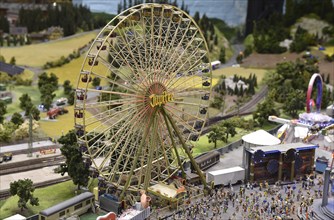 Amusement park, funfair, Ferris wheel at Miniatur Wunderland in Hamburg, Germany, Europe