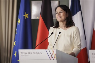 Annalena Bärbock (Alliance 90/The Greens), Federal Foreign Minister, Stephane Sejourne (not