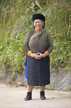 Vietnamese woman, 69 years old, from the Hmong minority in everyday clothes, Bac Sum village, Ha