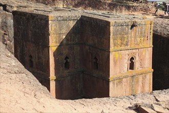 Rock churches in Lalibela, the rock church of St George, Bete Kiddus Georiys, Bete Ghiorgis Church,