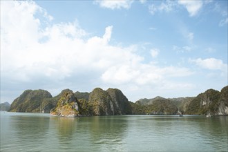 Karst rocks in Lan Ha Bay, Halong Bay, Vietnam, Asia