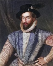 Sir Walter Raleigh (1554-1618) . English adventurer and writer. From the book Lodges British