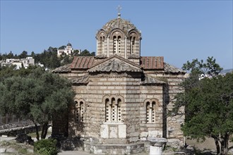 Church of the Holy Apostles Solakis, Byzantine church from the 10th century, Agora, Athens, Greece,