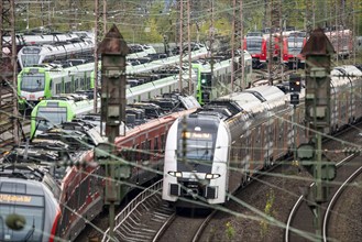 Regional express trains, Regiobahn, RRX, on the line, Regiobahnen, S-Bahn, on the tracks of a