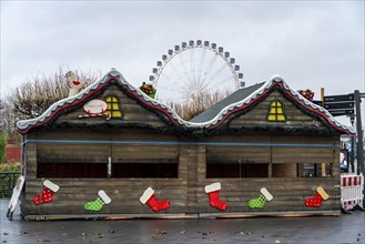 The Christmas market at the Centro shopping centre, set up but closed due to the 2nd lockdown