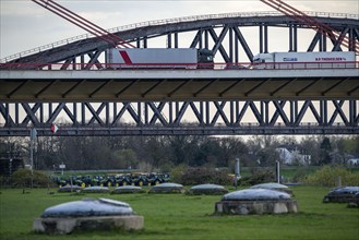 Rhine at Duisburg-Beeckerwerth, well for water extraction by bank filtrate from the Rhine, by the