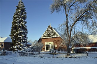 Europe, Germany, Lower Saxony, Krs Stade, Snow, Winter, Europe