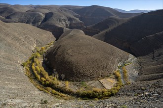 Canyon-like river valley, Gorges du Dades, Dades Gorge, Tamellalt, Morocco, Africa