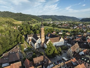 The former Benedictine abbey and town church of St Mary in the old town centre of Gengenbach, with