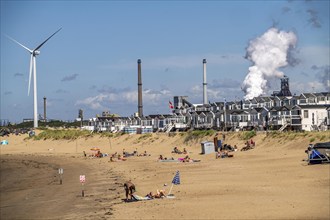 The Tata Steel steel and smelting works in IJmuiden, Velsen, North Holland, Netherlands, largest