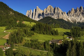 Geislerspitzen, Villnöss Valley, Sass Rigais, Dolomites, South Tyrol, Italy, Europe