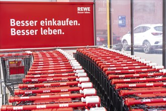 Shopping trolley from food retailer REWE