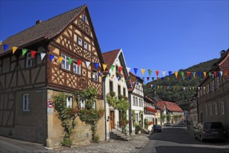 Old Town Lane in Zeil am Main, Hassberge district, Lower Franconia, Bavaria, Germany, Europe