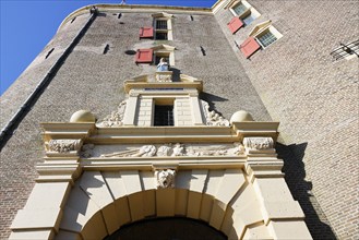 Tor Tor passage through the former Drommedaris defence defence tower at the entrance to the harbour