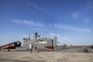 Submarine JULIETT U-461, former Russian submarine, tourist attraction in the Maritime Museum