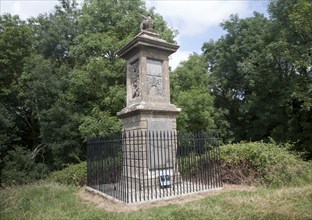 Sir Bevil Grenville monument marking battle of Lansdown 1643 in English Civil war, near Bath,