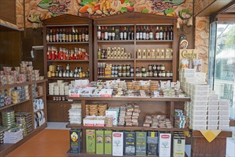 Delicatessen with a selection of alcoholic beverages and regional specialities, Ouranoupoli, City