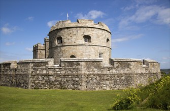 Historic buildings at Pendennis Castle, Falmouth, Cornwall, England, UK