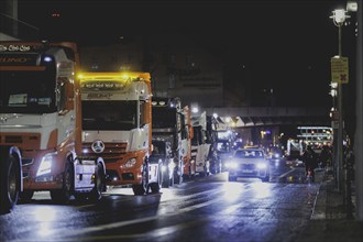 Road blockades in the centre of Berlin, taken as part of the farmers' protests in Berlin, 15.01